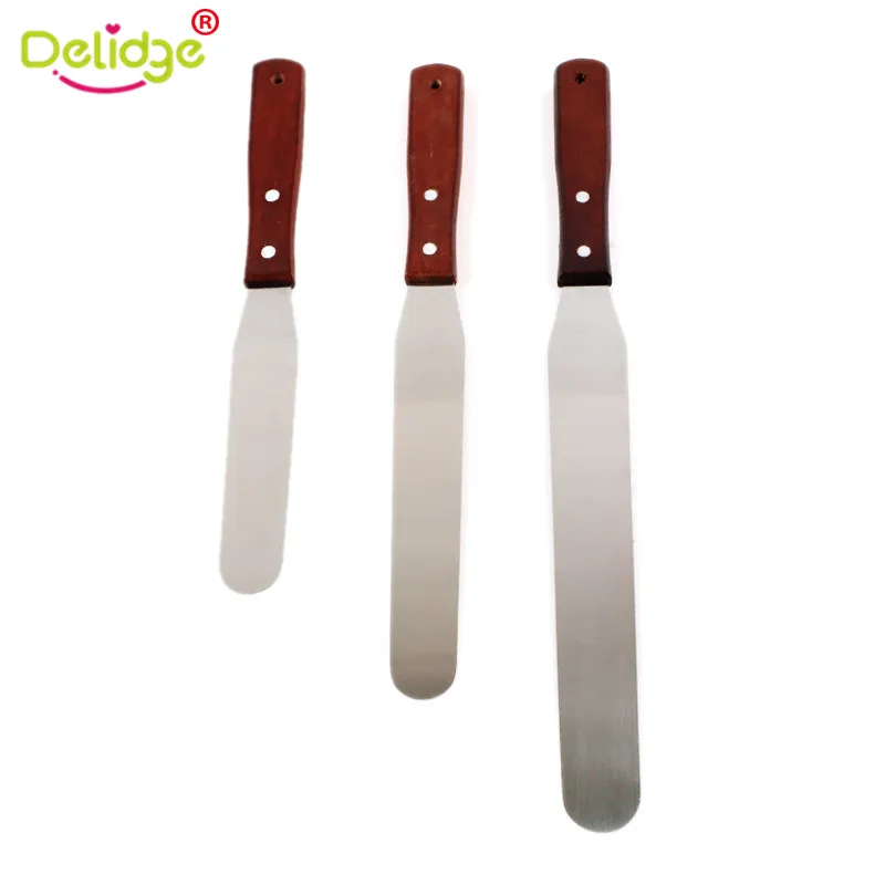 Шпатели для выпечки Delidge 1 шт. 6/8/10 дюйма из нержавеющей стали зеркальная