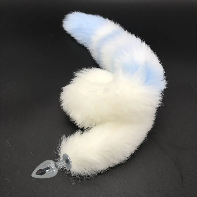 80cm Long Tail Fox Erotic Anal Plug Bunny sexl Butt Silicone Black Sex Toys For Woman Cute Couple Unisex Toy | Красота и здоровье