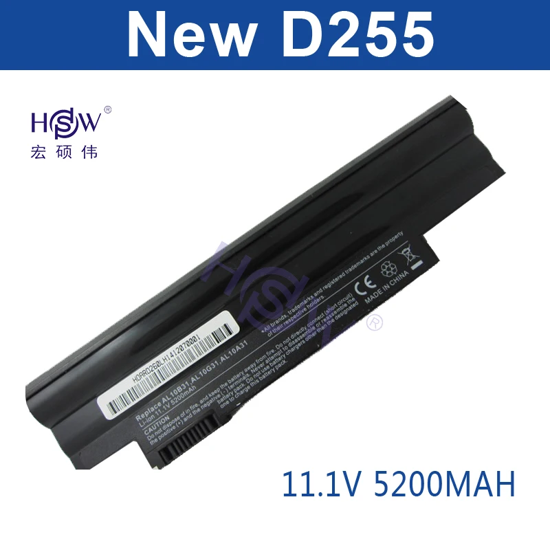 HSW батарея для Acer Aspire One 522 D255 722 AOD255 AOD260 D255E D257 D257E D260 D270 E100 AL10A31 AL10B31 AL10G31 Bateria Akku |