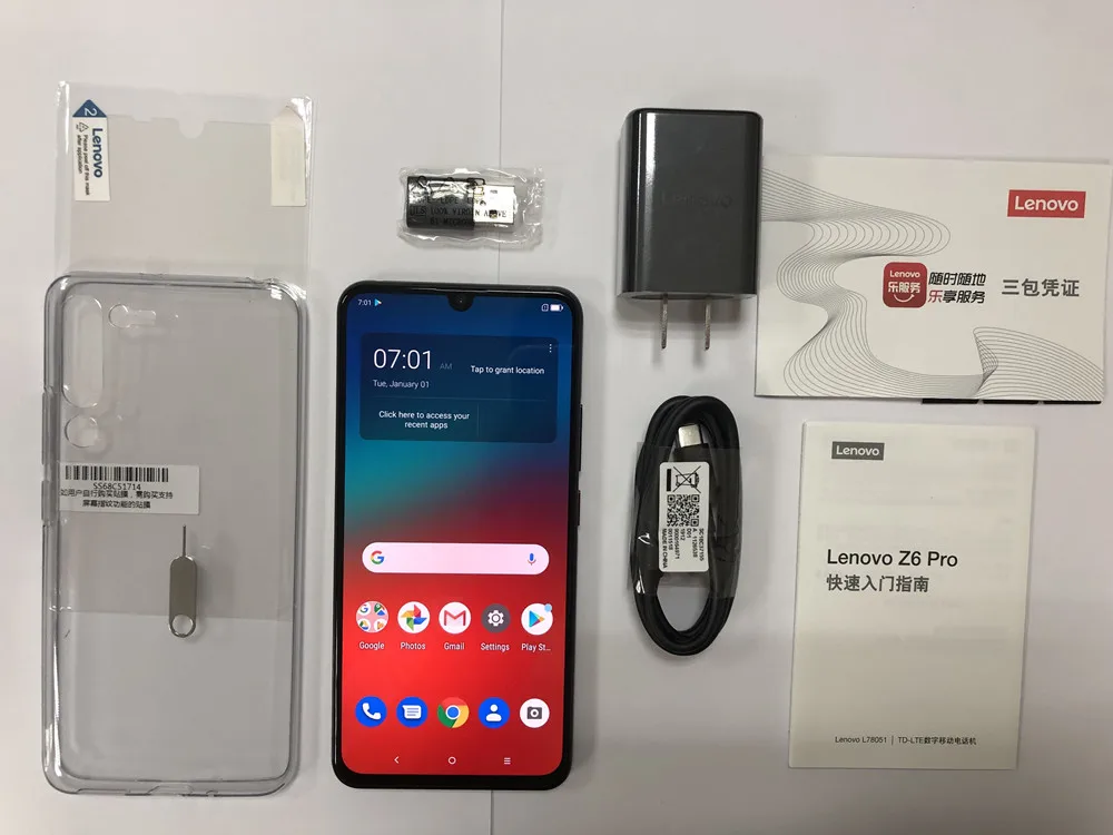 Lenovo Z6 Pro с глобальной ПЗУ, 6 ГБ, 128 ГБ, Android 9, Восьмиядерный процессор Snapdragon 855, 6,39 дюйма, 1080 P, смартфон с отпечатком пальца, задняя камера 48 МП, четыре камеры