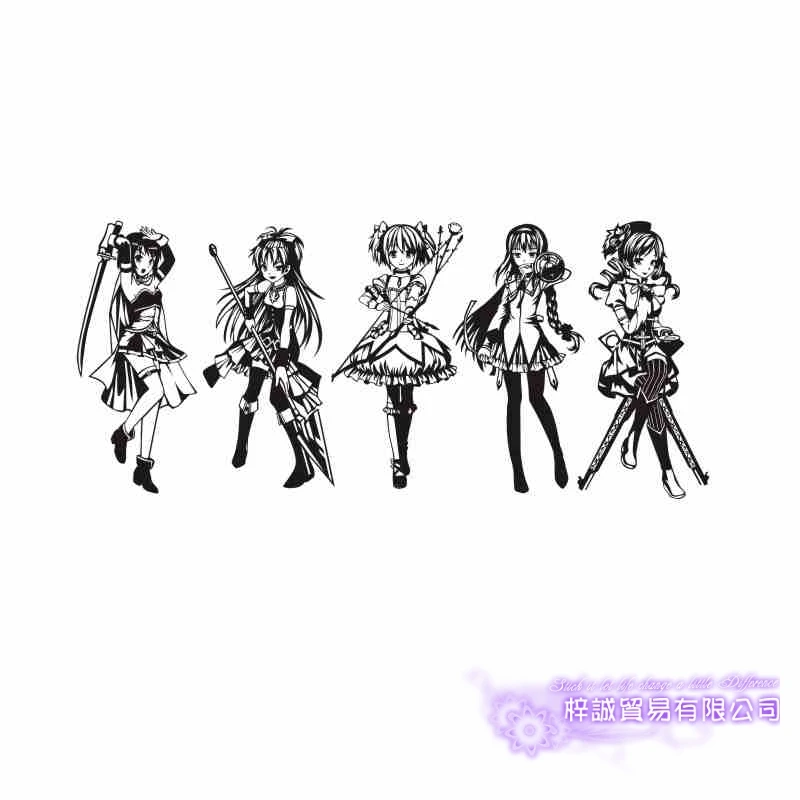 Наклейки на стену Puella Magi Madoka домашний декор декоративное украшение