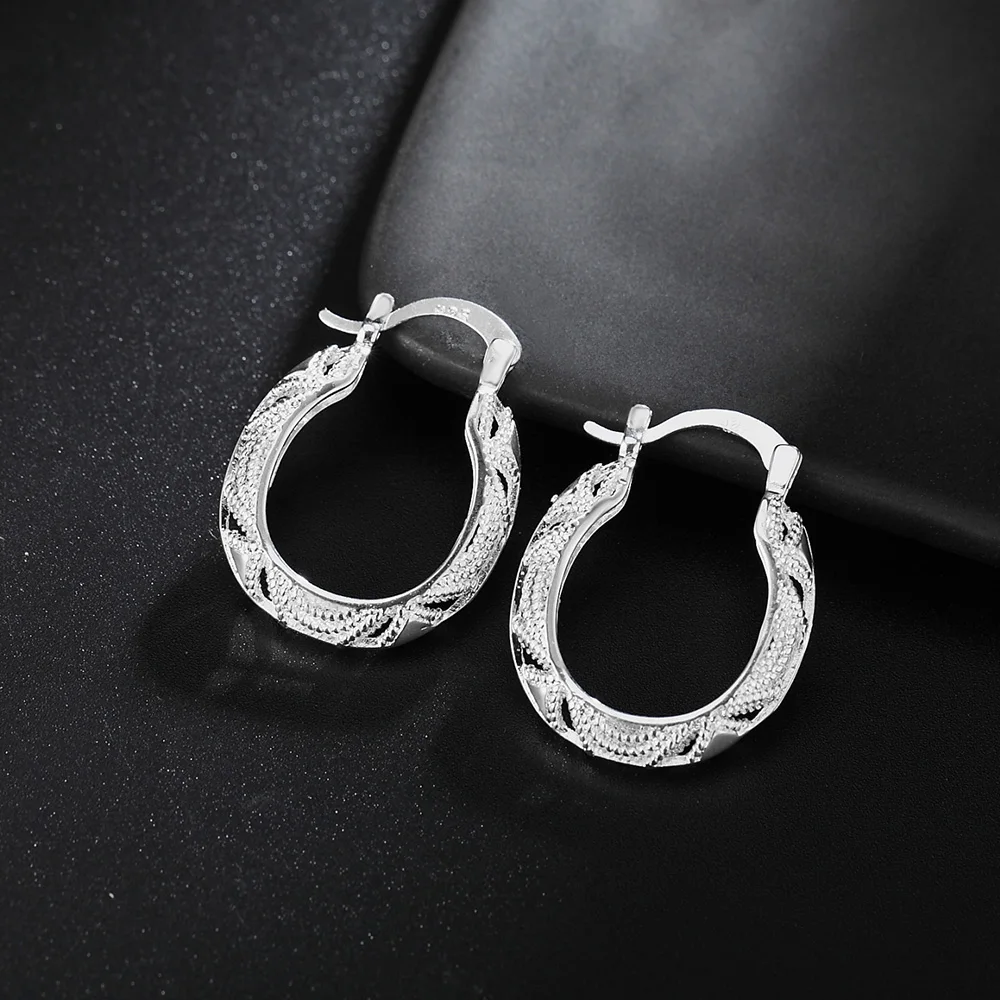 

wholesale for women fashion Silver color fashion charms wedding Party earring hot luxury jewelry nice stamped , JSHLE039