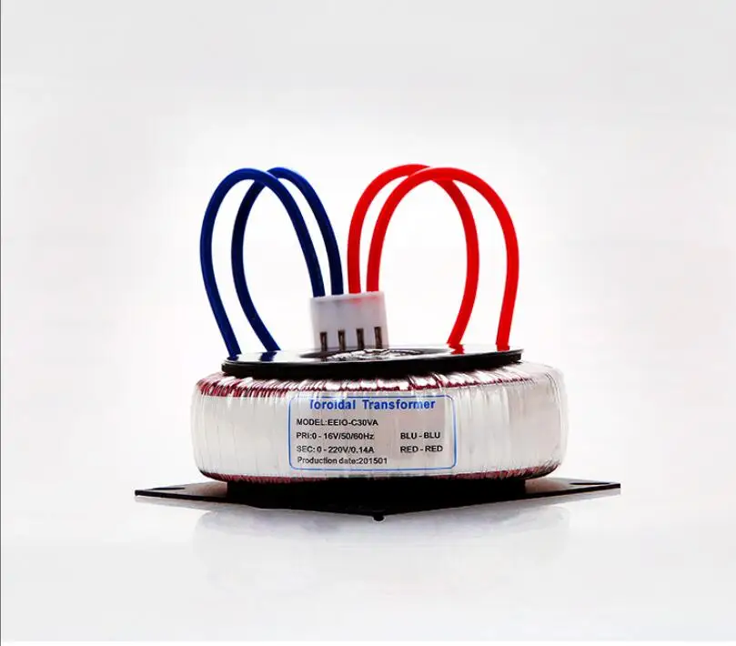 220V 0.1A tranformer 30VA тороидальный трансформатор медь пользовательские 16V 1.87A вход