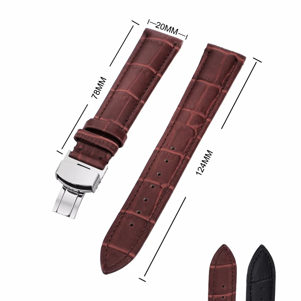 Роскошный коричневый Пояса из натуральной кожи бабочка раскладывающаяся