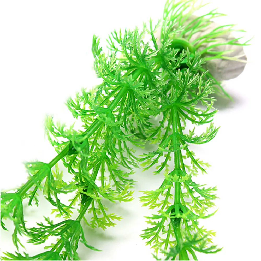 Аквариумные украшения для растений искусственные зеленые горшечные растения