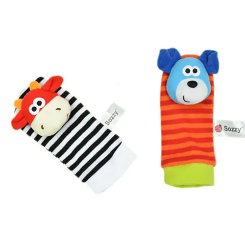 SZ03 Cow Dog 2 шт. в партии; детские погремушки игрушки колокольчики для кроватки Детские ручные колокольчики успокаивать младенцев игрушки подарок новорожденному SZ03 - Цвет: SZ03 Cow Dog