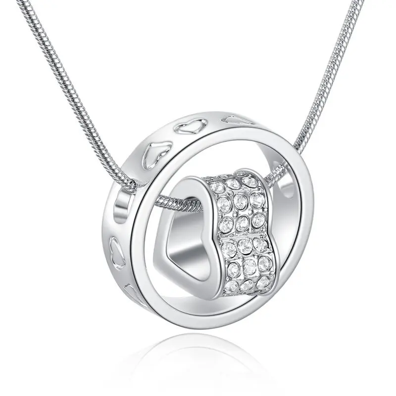 Time Runs CZ Love Necklace Party Tiny Heart for Women Gifts Women's Jewelry Necklaces | Украшения и аксессуары