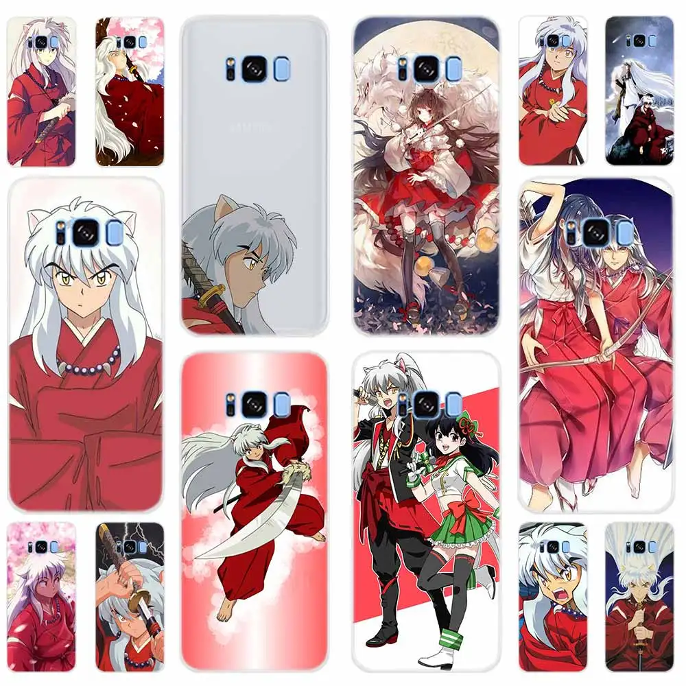 Чехол для телефона с рисунком Samsung Galaxy S8 S9 S10 S20 S21 Plus Cover S10E S7 Edge Uitra anime Inuyasha
