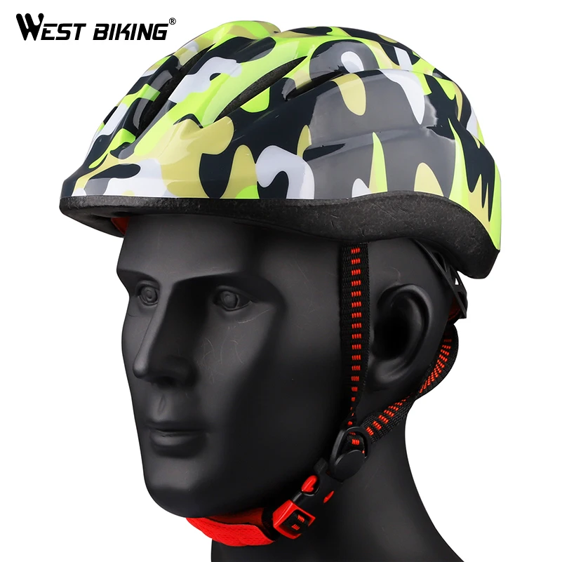Детский велосипедный шлем WEST BIKING 48 55 см Сверхлегкий защитный ветрозащитный