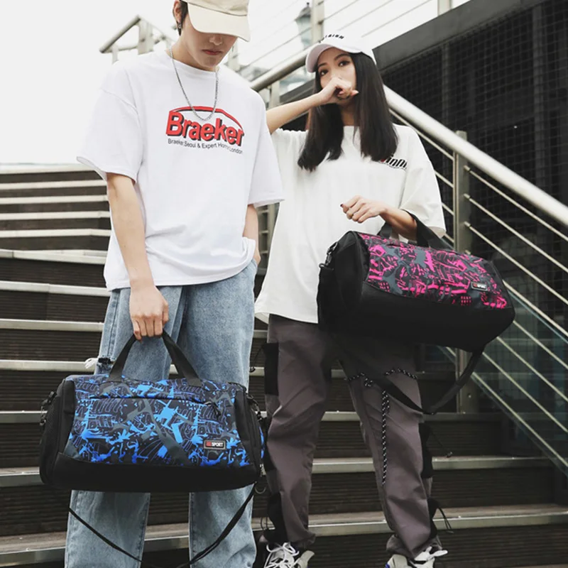 

Large Capacity Sport Gym 2019 New Unisex Bags High Quality Waterproof Nylon Fitness Duffel Tote Travel Shoulder Handbag XA29G