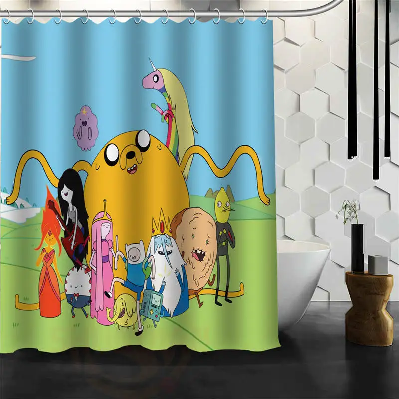 

Custom adventure time Shower Curtain Bathroom Products Creative Polyester Home Shower Curtain/Bathroom Product