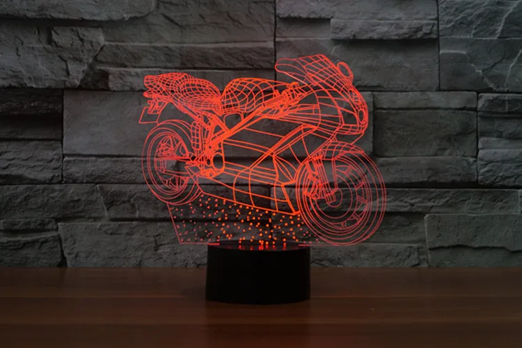 Светодиодная 3d-лампа autocycle меняющая цвет для мотоцикла | Лампы и освещение