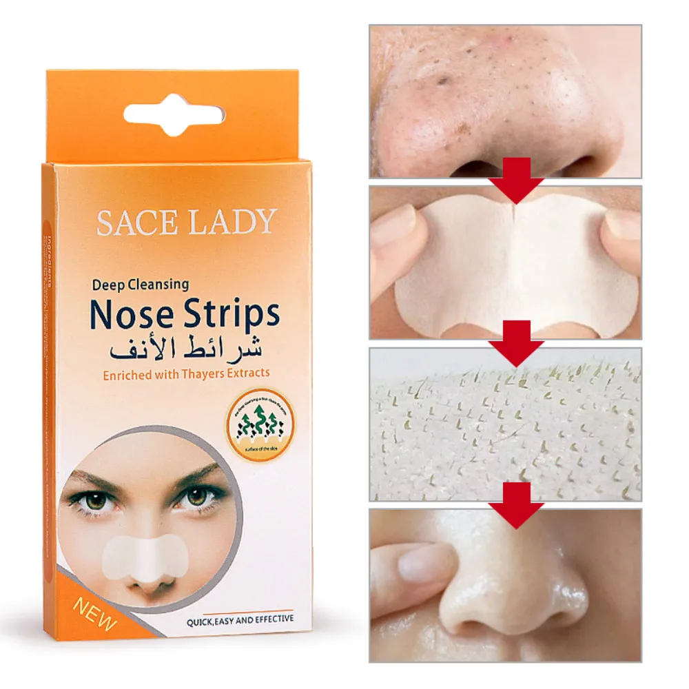 6 шт SACE LADY полоски для носа глубокая очищающая черные точки жидкость снятия пятна