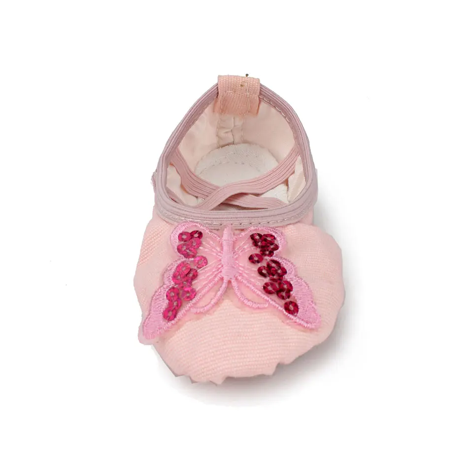 MSMAX B130 Ballet Flats Children Dance Sneakers Embroidered Butterfly-knot Yoga Practice Shoes |