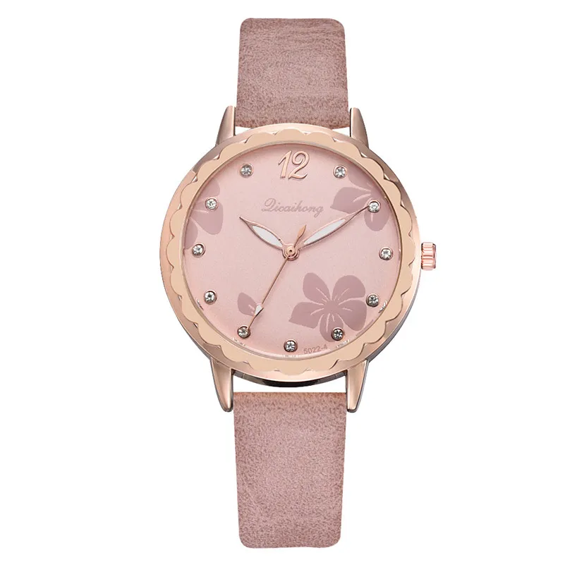 Fashion Women Watches Ladies Leather Strap Quartz Wristwatch Female Casual Dress Clock Flower Printed Watch Gifts reloj mujer /D | Наручные