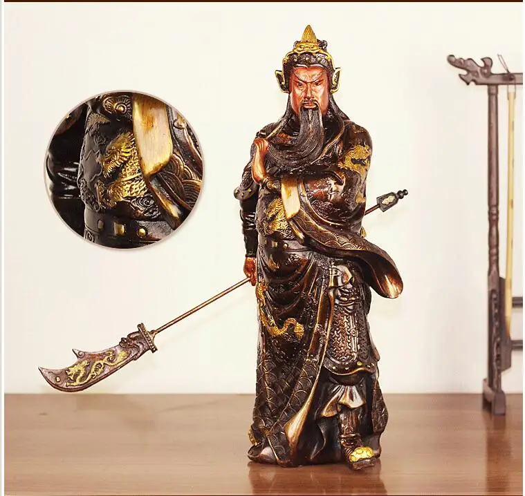 

family Company home business TOP efficacious Protection-Martial arts fortune God GUAN GONG Guandi FENG SHUI bronze statue