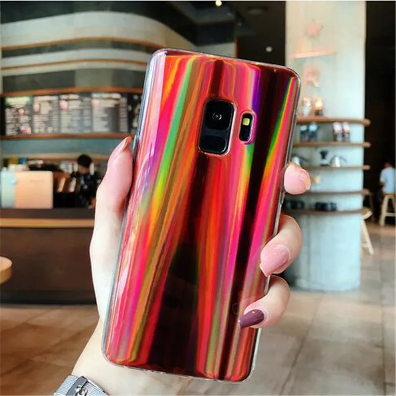 Fashion Cool Laser Soft TPU Phone Case for Samsung Galaxy A6 A8 Plus 2018 S9 S8 S6 S7 Edge note5 note8 note9 A310 A510 A320 |