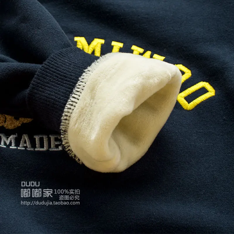 

2020 New Winter Kids Plus velvet T shirt Thick cotton Fashion Baby Boys girl Warm Cashmere sweatshirts children clothes hoodies