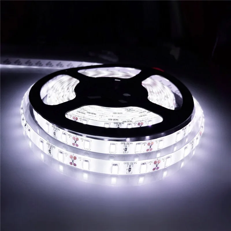 Высокая яркость 12 в led Лента светодиодная свет комплект SMD 5630 5730 теплый белый холодный+ 10A питание для спортзала спальня