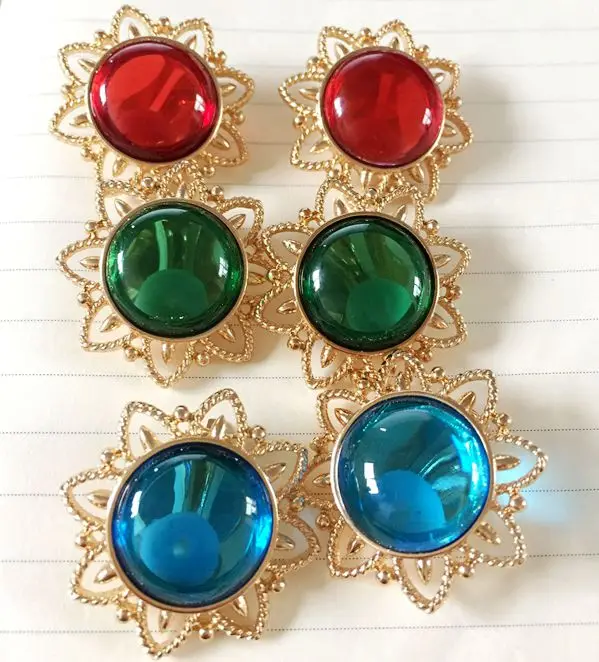 

3 Colors Cute Flower Opal Clip Earring