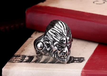 Сунь укун красивый король обезьян нержавеющей стали 316L украшения мужчины кольцо