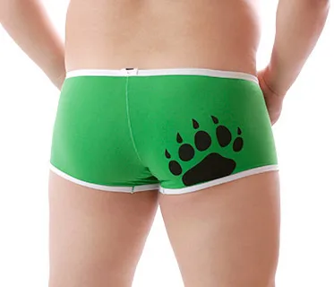 Orange paw bag 1 комплект(1 сумка и 1 майка и 1 трусы-боксеры) мужские боксеры для геев с медвежьими лапами больших размеров, регулируемая сумка(90-130 см), один жилет с медведем - Цвет: Orange paw bag