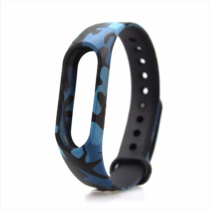 Камуфляжный ремешок BUMVOR для Xiaomi Miband 2 сменный с леопардовым принтом силиконовый