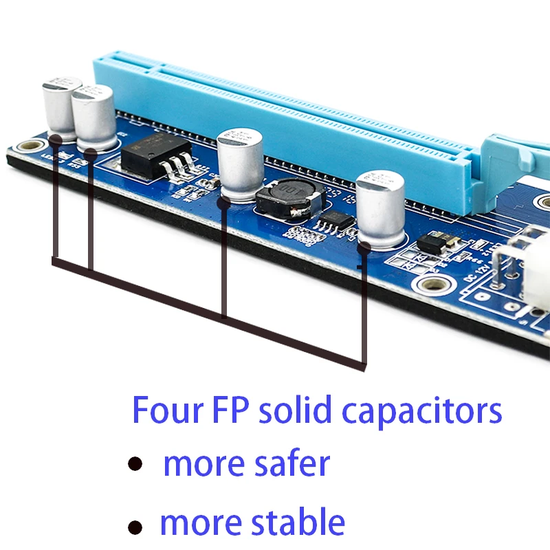 PCIE 16X 1X адаптер USB3.0 переходная карта удлинитель с SATA 15pin папа до 6pin разъем питания