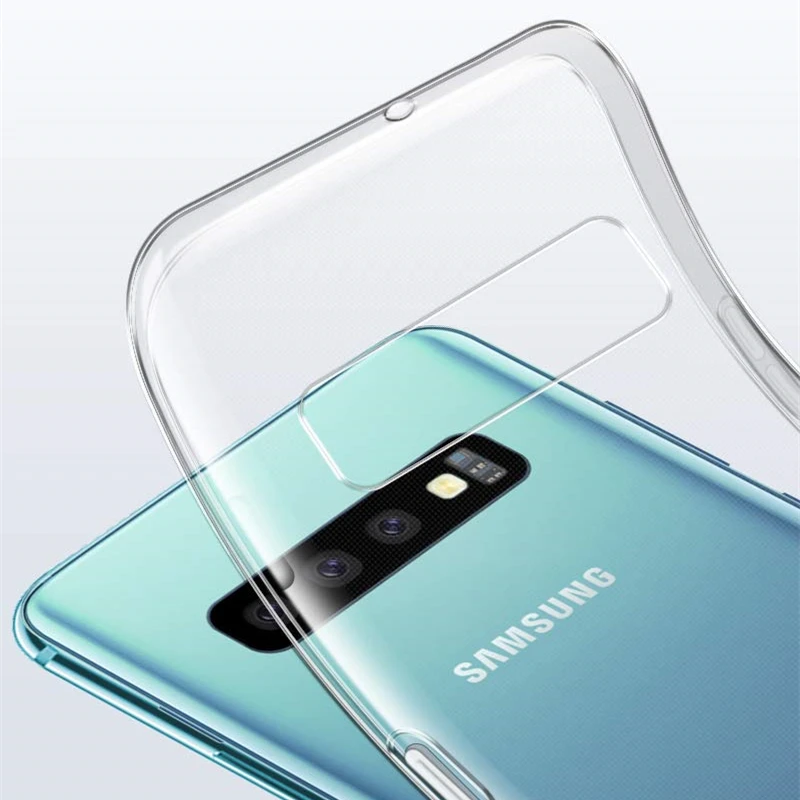 Новый базовый тонкий прозрачный мягкий силиконовый чехол из ТПУ для Samsung Galaxy S10 Plus