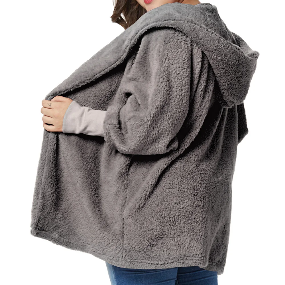 Женское пушистое пальто из искусственного меха с плюшевым мишкой верхняя одежда