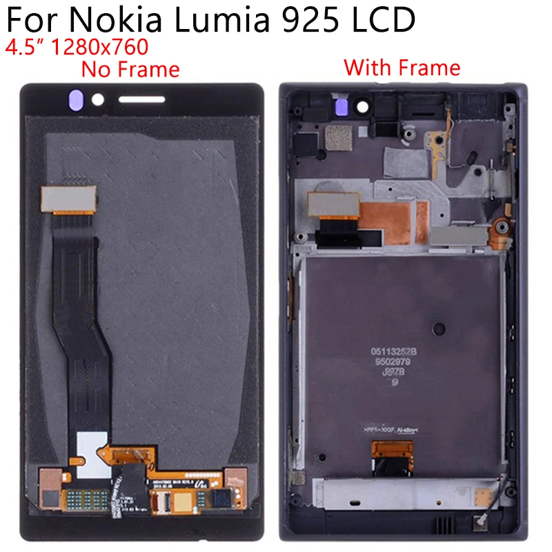Оригинальный ЖК дисплей для Nokia Lumia 930 925 сенсорный экран дигитайзер с рамкой