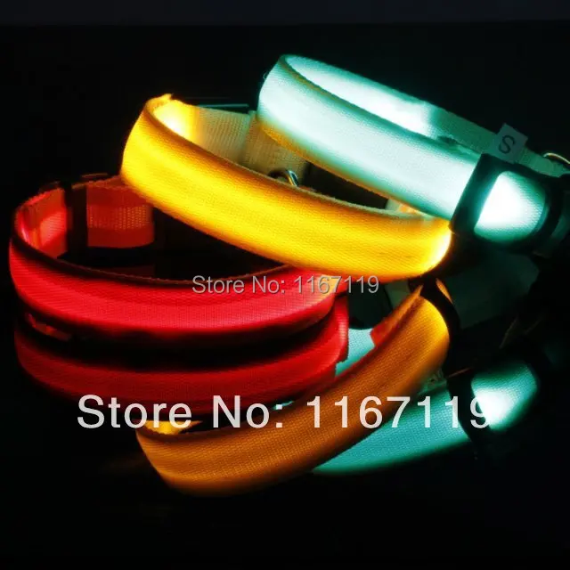 Wholesale 2pcs/lot Hot sale Safety LED Dog Flashing Collar 8 colour 4size | Дом и сад