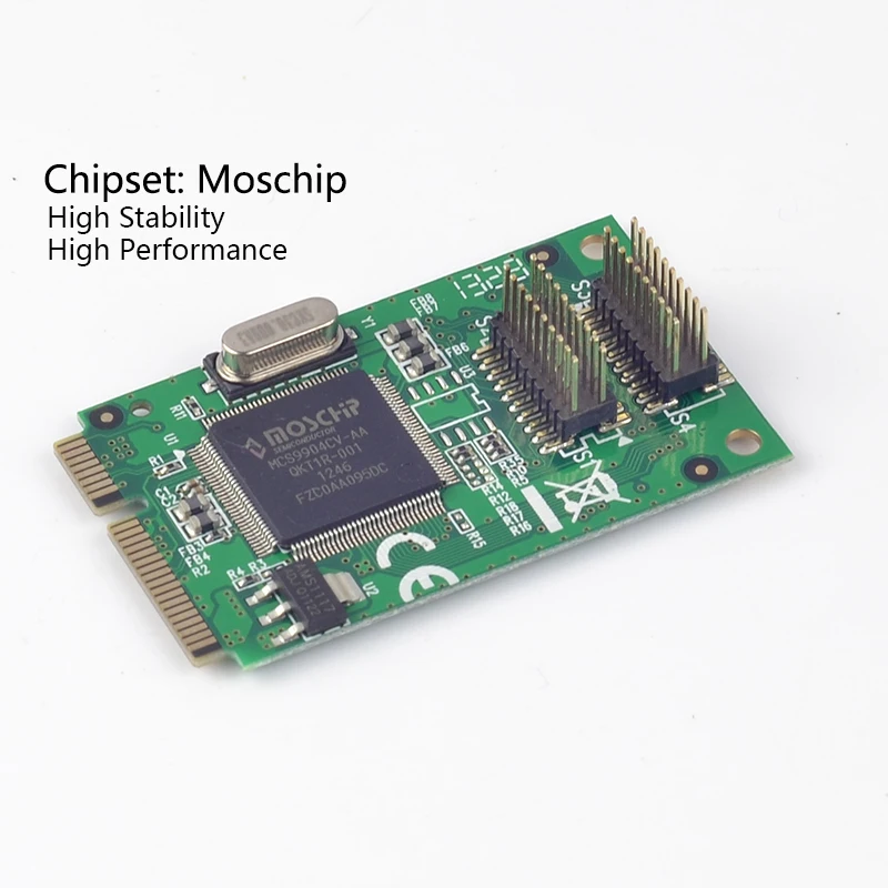 Мини адаптер PCI e 4 портовый для последовательного адаптера PCIe с RS232 на мини карту
