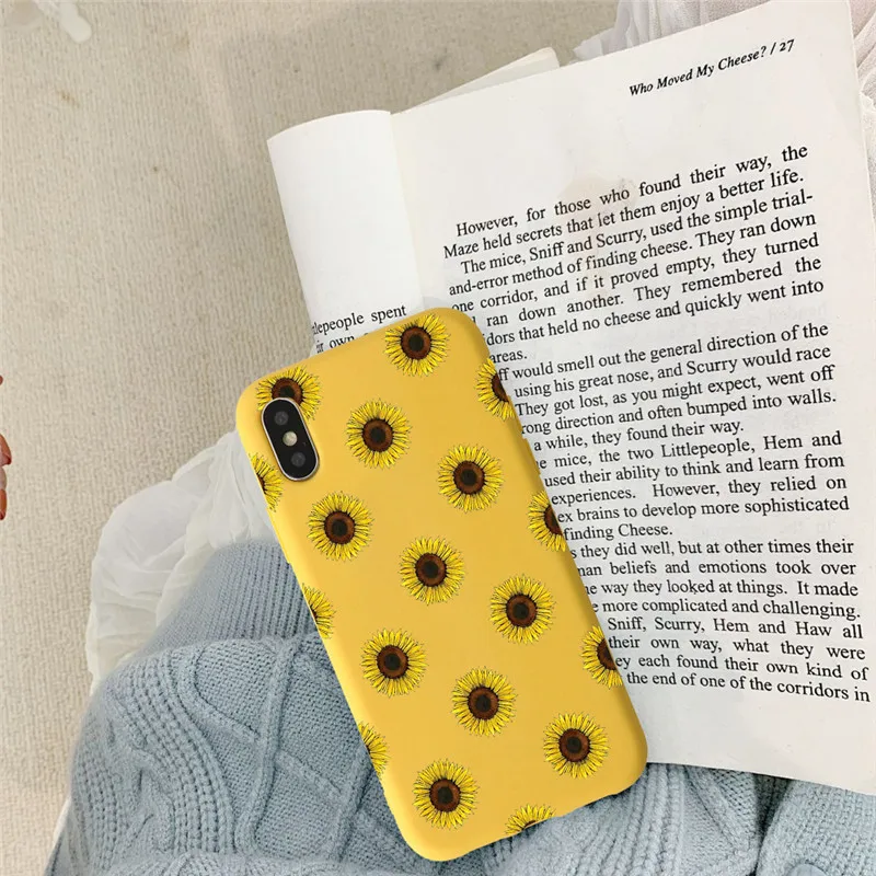 Милая летняя Маргаритка Подсолнух цветочный чехол для телефона для iPhone 11 Pro 8 7 XS MAX XR X 6 6s Plus мягкая желтая задняя крышка Fundas