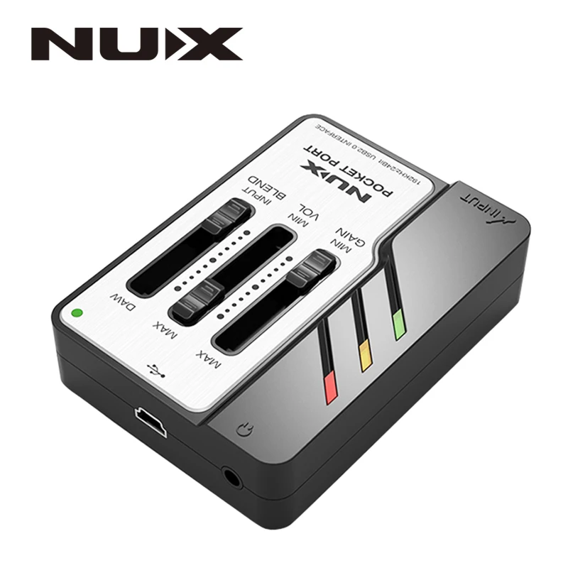 NUX Карманный порт для гитары USB аудио интерфейс 192 кГц/24 бит профессиональные