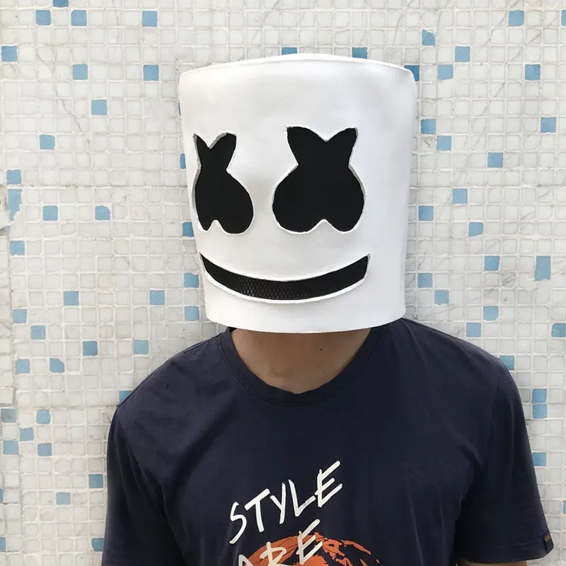 DJ Marshmello белая маска для хеллоуина и карнавала маскарадный шлем аксессуары