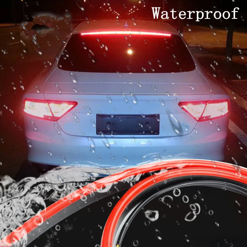 Красный супер яркий автомобиль светодиодные полосы водонепроницаемый задний