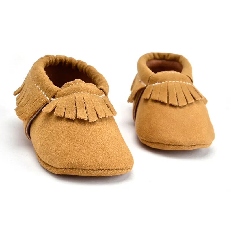 Bebes/мокасины из искусственной замши для новорожденных мальчиков и девочек; Мягкие Мокасины; обувь для первых шагов с бахромой на мягкой нескользящей подошве; обувь для малышей