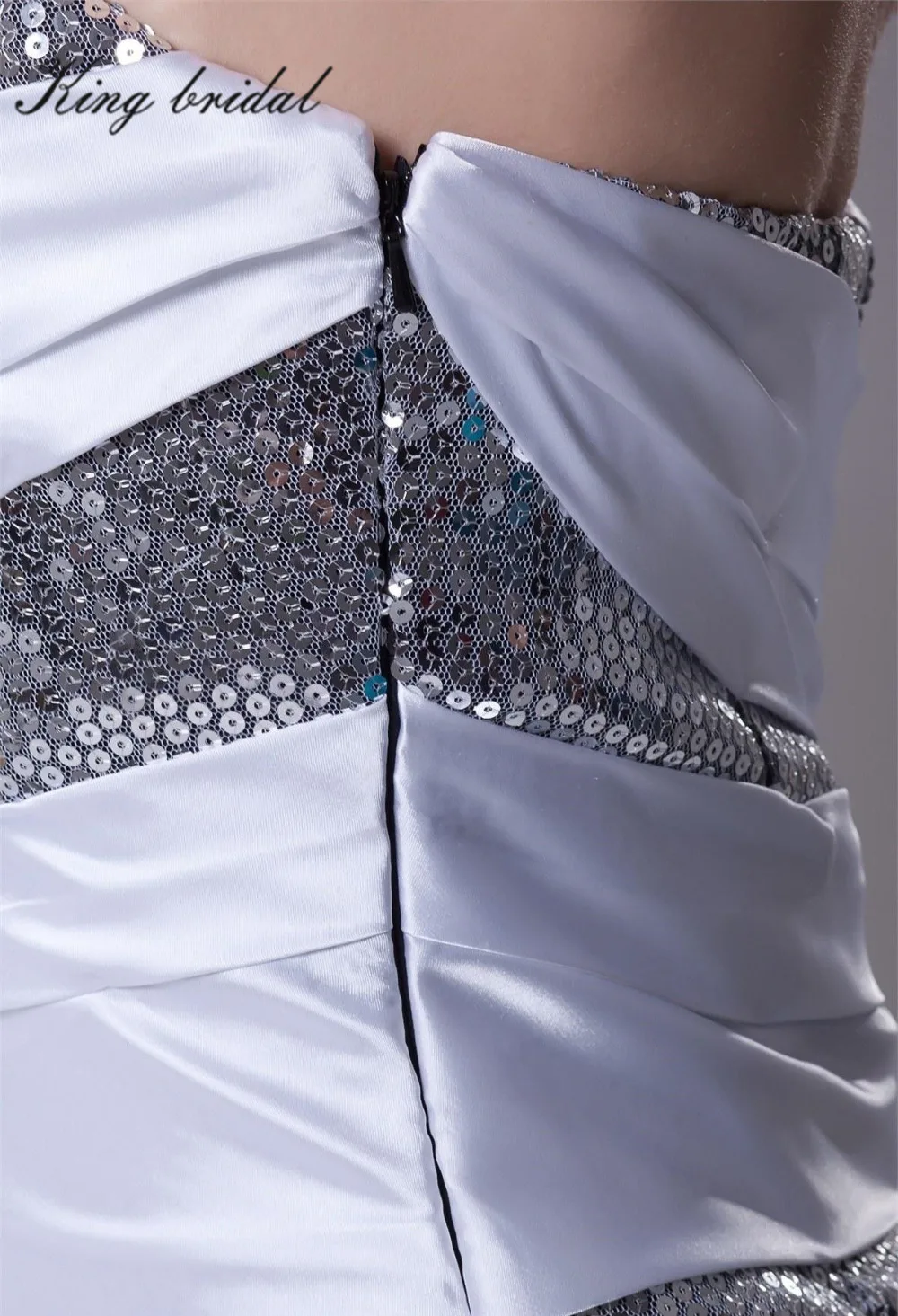 2017 Без Бретелек Красивая Серебряная Черная Мягкая Мини Блесток Пром Платья