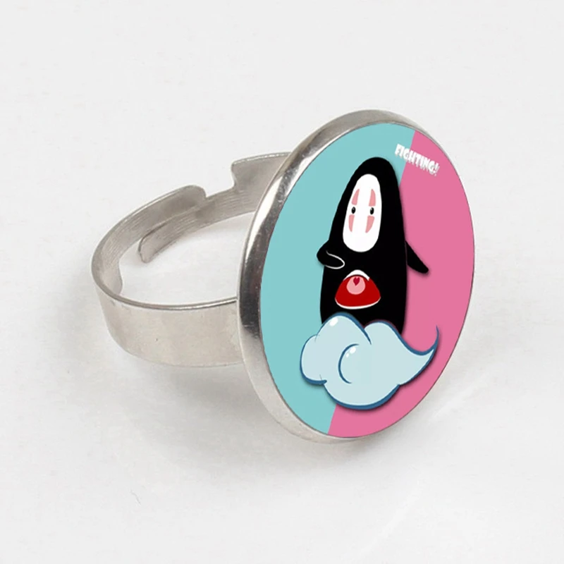 GDRGYB 2019 Spirited Away ring No Face Kaonashi Glass Photo silver wholesale lots bulk | Украшения и аксессуары