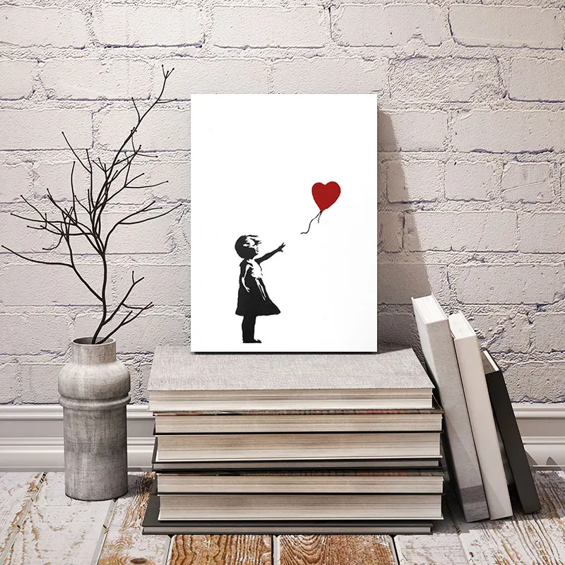 Бэнкси Graffity стиль стены книги по искусству печатная живопись холст простой