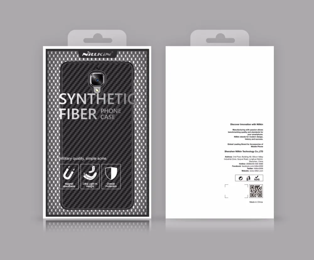 Для oneplus 3 (5.5 дюймов) NILLKIN Синтетического волокна обложка чехол Розничный пакет