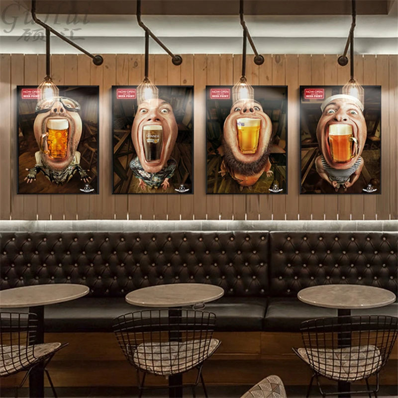 Американский ретро постер для украшения кафе бара паба забавное пиво Мужская