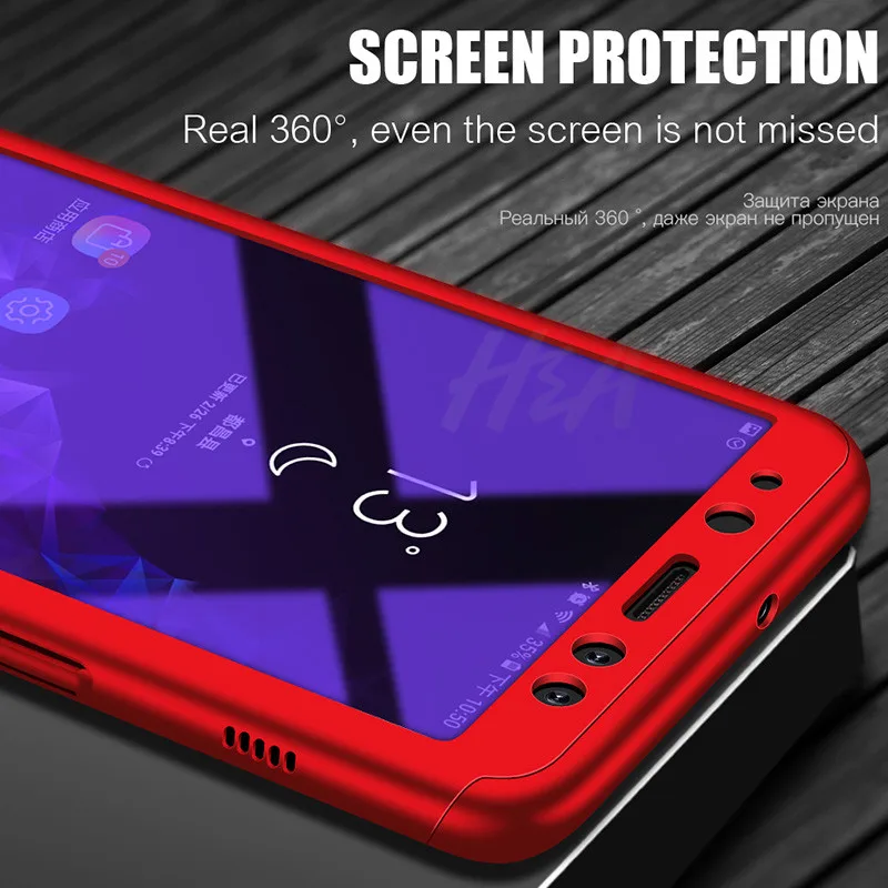 Защитный чехол H & A для Samsung Galaxy A7 A6 A8 J4 J6 J8 Plus 2018 телефона A5 2017 360 полноразмерный