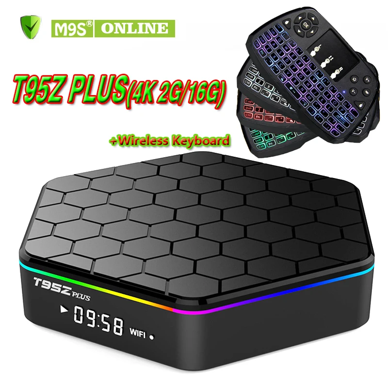 T95Z PLUS Android 7 1 ТВ приставка Amlogic S912 Восьмиядерный 2G 16G 2 4G 5G WiFi Bluetooth KD17.3 медиаплеер A3 с