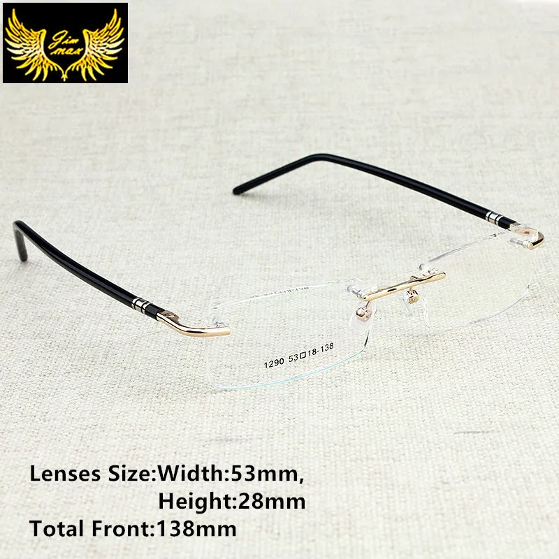 

New Arrival Men Style Rimless Eye Glasses Fashion Men's Small Size Eyeglasses Brand Design Optical Frame for men Spectacles