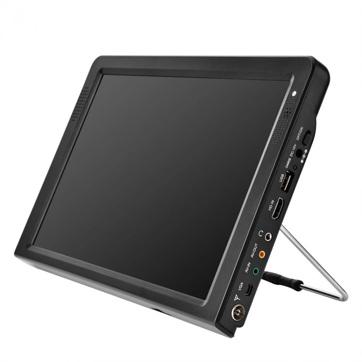 12 Inches Portable Mini Digital Color Analog Led TV DVB-T DVB-T2 Rechargeable Television Player TFT-LED Screen ATSC/HDMI Input