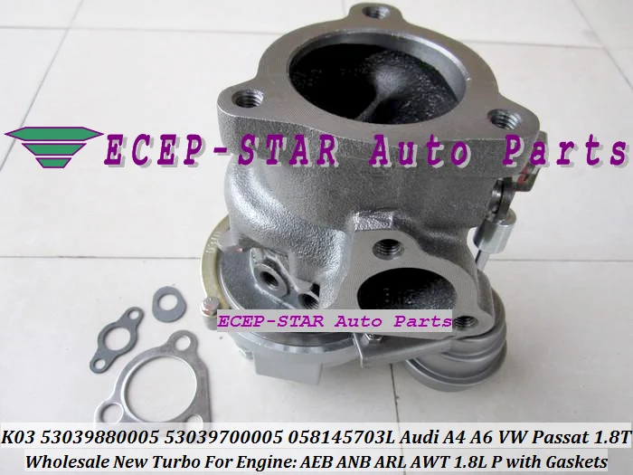 Бесплатная доставка K03 005 53039880005 53039700005 Турбокомпрессор для AUDI A4 B5 A6 C5 Volkswagen VW Passat 1 8