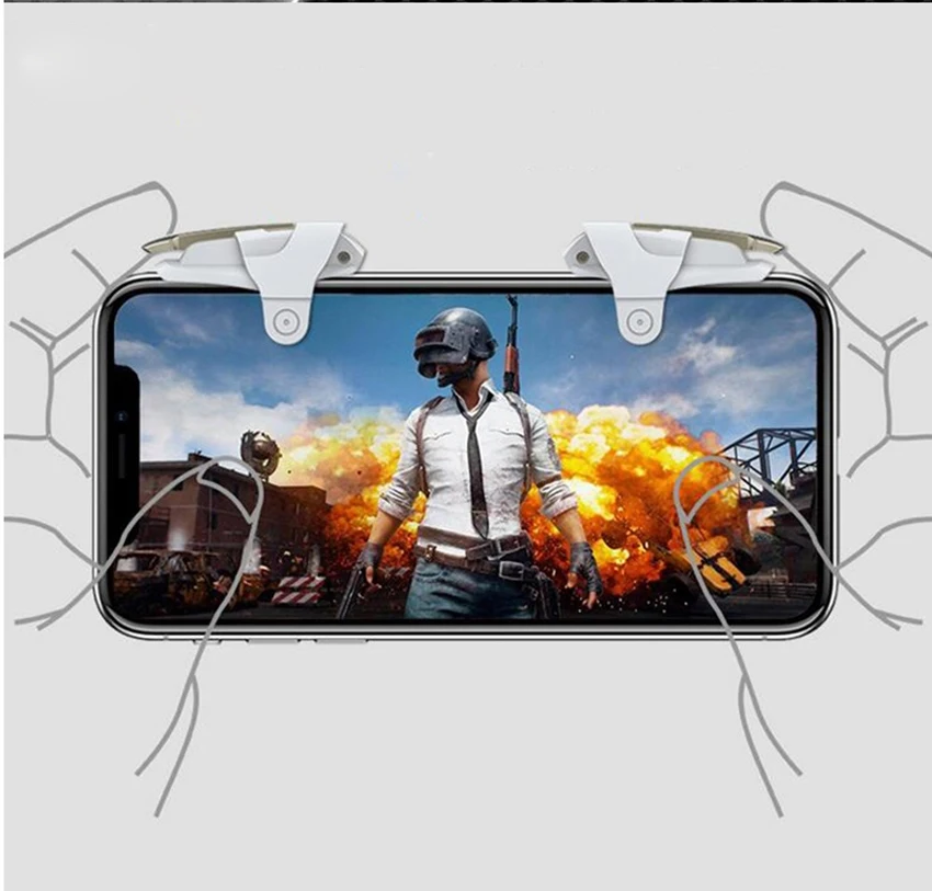Новейший мобильный игровой контроллер PUBG триггер клавиатуры Кнопка прицеливания L1R1 шутер джойстик для iPhone Android телефон геймпад аксессуары