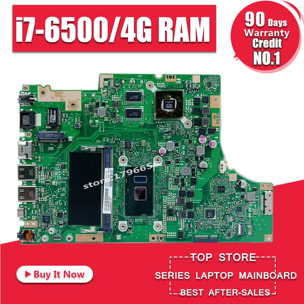TP501UB материнская плата I7 6500U 4 Гб ОЗУ для For Asus TP501UQ TP501U TP501 ноутбука Тест ОК|motherboard for